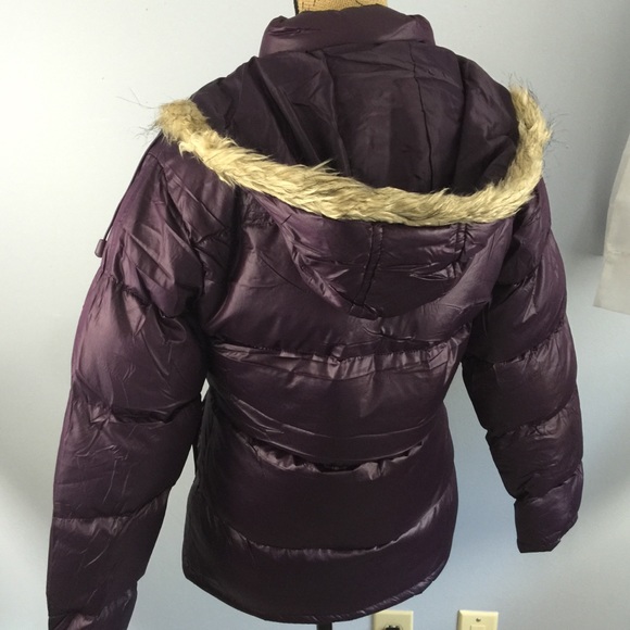 NEW puffer insulated coat w/ faux fur hood - Picture 4 of 8